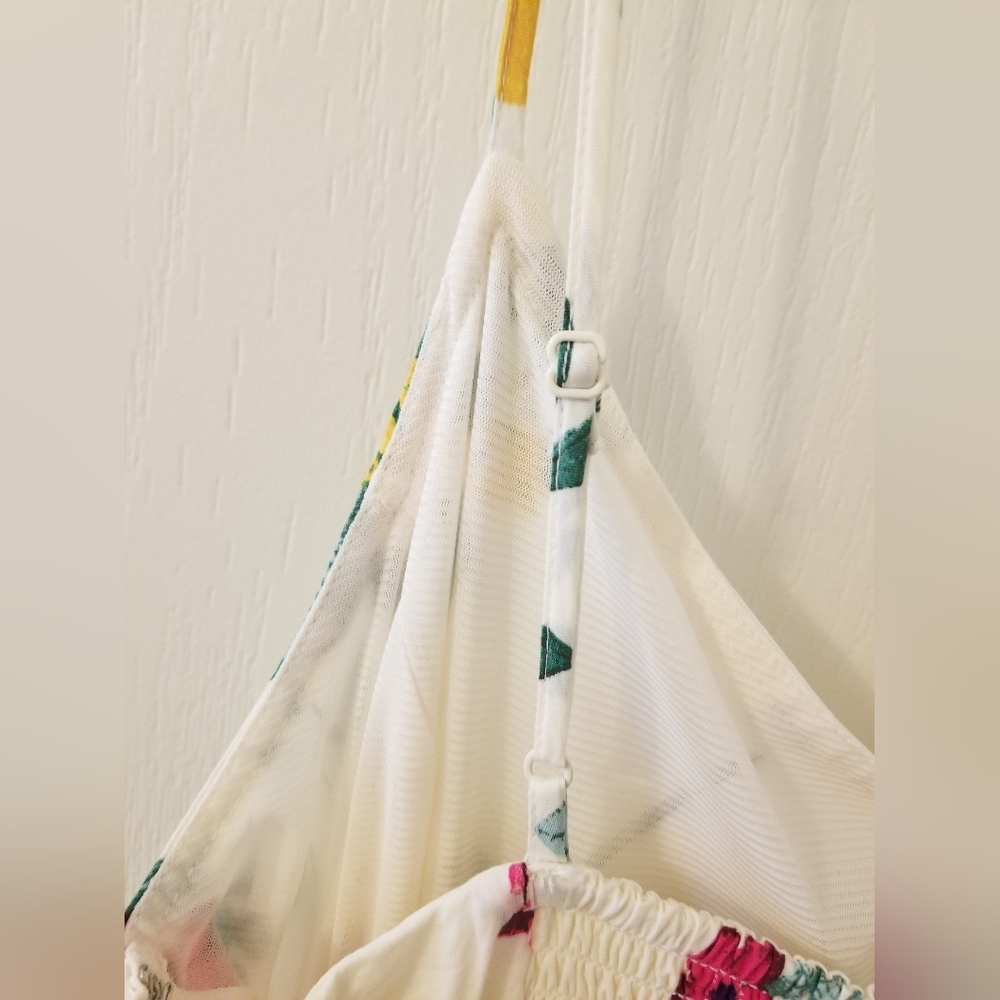 Cream floral midi dress, size M - Picture 4 of 11